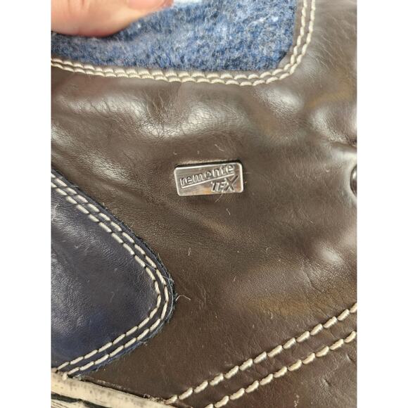 Remonte Tex Navy Blue Brown Water Resistant Lined Ankle Boot EU42 US10 - Picture 3 of 14